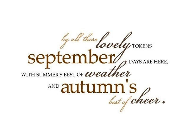 Heart-Touching Quotes on September about summer and fall